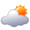 Sun Behind Cloud emoji on Emojidex